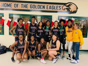 Columbia’s girls basketball team defeated Fleming Island on Saturday to win the Battle on the Island. (COURTESY)