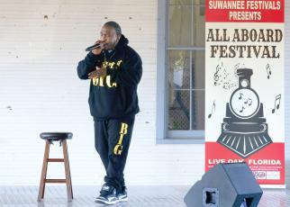 Live Oak, a Christian rapper, performs at the All Aboard Festival in February. Live Oak is scheduled to perform again Saturday at the Wildflower Festival at Heritage Park and Gardens. (COURTESY)