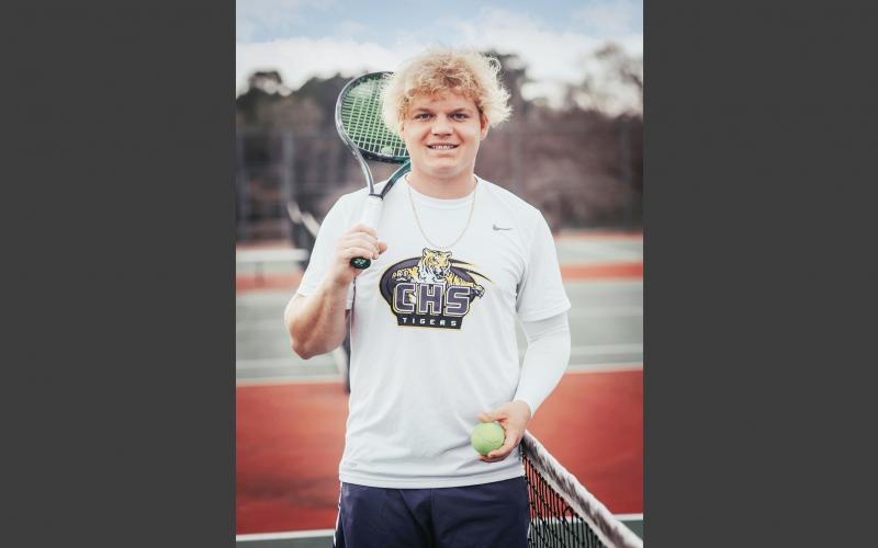 Columbia’s Camrin Wilcoxon is the 3-time LCR Boys Tennis of the Year. (AMBER MASTERS/Special to the Reporter)